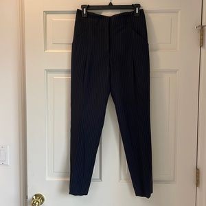 Reiss Pinstripe Pants, Black